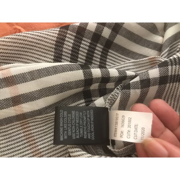 Torrid Lexie Blouse Womens Size 2X Hi Low Tunic Top Plaid Chiffon - Picture 6 of 6